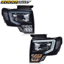 Fit For 2009-2014 Ford F-150 Projector Headlights Black/Smoke LED DRL Head Lamps picture