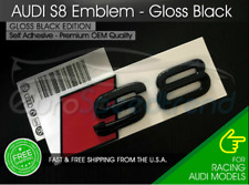 For Audi S8 GLOSSY BLACK Emblem Badge Rear Trunk Nameplate SLine New picture