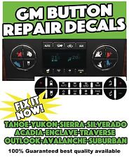2007-2008-2009-2010 2011-2012-2013 GMC ACADIA AC BUTTONS SET OF DECALS REPAIR picture