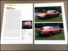 Toyota 2000GT Car Review Print Article with Specs 1966 1967 1968 1969 1970 P374 picture