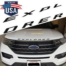 Black 3D Front Hood Emblem Letters Badge For  Explorer Sport 2011-2020 2021 picture