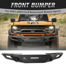 2 In 1 Full-Width Front Bumper Heavy Duty Steel For 2021 2022 2023 Ford Bronco picture