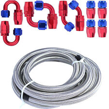 20Ft AN-10 Stainless Steel Braided Oil Fuel Line Hose w/10PC Swivel Fitting Kit picture