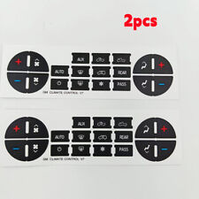 2 x AC Dash Button Repair Kit Decal Stickers Replacement For Chevrolet GMC Tahoe picture