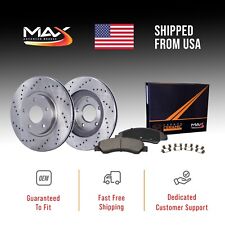 Rear Drilled Brake Rotors + Pads for 2010-2014 VW Jetta Golf Passat Audi A3 picture