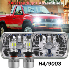 Pair 5x7 7x6 inch LED Headlights Hi-Lo Beam DRL For Nissan Pickup Hardbody D21 picture