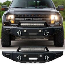 Vijay Steel Front Bumper For 10-14 Ford F-150 Raptor SVT w/Winch Seat &Lights picture