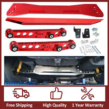 Red Rear Lower Control Arms + Subframe Brace + Tie Bar for Honda Civic EG 92-95 picture