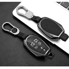 Zinc Alloy Leather Car Smart Remote Key Fob Case Cover For Chrysler Dodge Jeep picture