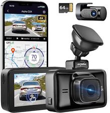 4K Dash Cam 4K/1080P Dual Cameras 5G WiFi GPS Parking Mode with Free 64GB Card picture