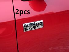 2x OEM 5.7L V8 Badge Side Emblem 3D W for TUNDRA Toyato TRD PRO IFORCE Chrome picture