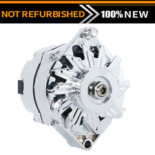New Alternator for 105Amp Chrome 1 Wire Self Exciting Street Rod GM 305 350 BBC picture