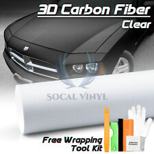 3D Carbon Fiber Clear Transparent Texture Matte Vinyl Car Wrap Sticker Decal DIY picture