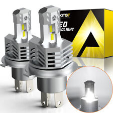 2/4X 2-SIDE H4 9003 LED Headlight Bulbs Conversion Kit High Low Beam 6500K White picture