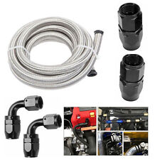 10Feet 4AN/6AN/8AN/10AN 4Fitting Stainless Steel Braided Oil Fuel Hose Line Kit picture