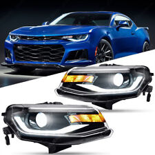 Upgrade Full LED Headlights For 16-18 Chevy Camaro SS LT 16-24 ZL1 Headlamp 2PCs picture