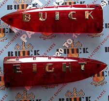 1942-1948 BUICK EIGHT NEW TRUNK PLASTIC LENS CHROME LETTERS + CATALOG picture