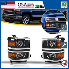 For 14-15 Chevy Silverado 1500 Pickup Projector Headlights Headlamps Left+Right picture