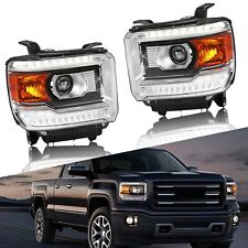 AUXITO LED DRL Headlights Projector For 14-18 GMC Sierra 1500 15-19 2500 3500HD picture