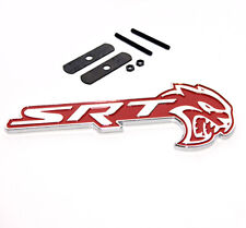 1x Grille Hellcat SRT Emblem Badge 3D Logo for Hellcat Genuine Parts Chrome Red picture
