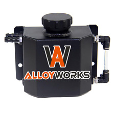 Black 1L Aluminum Radiator Coolant Overflow Bottle Recovery Water Tank picture