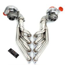 T4 AR.80/.96 Turbos Twin+Exhaust Manifold+Elbows Set For LS1 LS2 LS3 LS6 LSX V8 picture