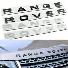 2 set for NEW RANGE ROVER Emblem Silver Black Letters Badge Logo Front Rear Hood picture