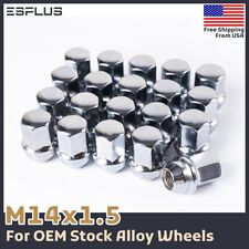 24PC FOR CHEVROLET 7/8HEX OEM FACTORY CHROME 14X1.5 WHEEL LUG NUTS CONICAL SEAT picture