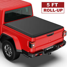 5FT Roll-Up Soft Vinyl Truck Bed Tonneau Cover For 2020-2024 Jeep Gladiator picture