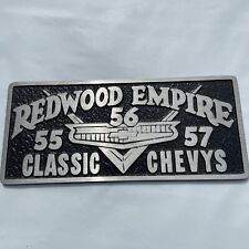 Vintage Redwood Empire Classic Chevys Plaque Emblem Chevrolet Stingray Rare Deco picture