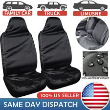 2Pcs Front Seat Covers Universal Car Van Black Waterproof Protector Anti-dust US picture