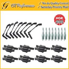Quality Ignition Coil, Wire & NGK Spark Plug 8PCS Set for Cadillac Chevy GMC V8 picture