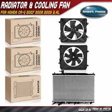 Radiator & Single Cooling Fan Assembly Kit for Honda CR-V 2007 2008 2009 2.4L picture