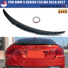 Glossy Black Spoiler Trunk Wing M4 Style For 10-2016 BMW 5 Series M5 4DR F10 ABS picture