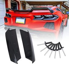 Rear Trunk Spoiler Wicker for Corvette C8 Z51 2020-UP Double-Sided Glossy Black picture