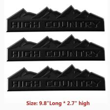 3x OEM HIGH COUNTRY Emblem,for Badge door tailgate 3D Silverado matte Black picture