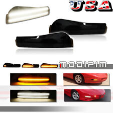 Smoke SWITCHBACK LED Front Turn Signal Lamps For 93-97 Pontiac Firebird Trans Am picture