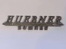 Vintage Huebner Chrysler Sumner Iowa Metal Dealer Badge Emblem Tag Trunk IA picture
