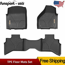 Floor Mats for 12-18 Dodge Ram 1500/19-23 Classic Quad Cab Liner All Weather 3pc picture