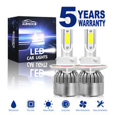 2Pcs H13/9008 LED Headlight High Low Dual Beam Bulbs Kit Clear Cold White 6000K picture