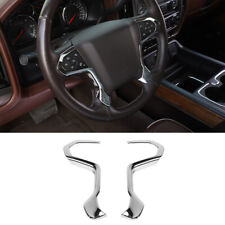 Chrome Interior Steering Wheel Cover Trim For Chevy Silverado GMC/SIERRA 2014-18 picture