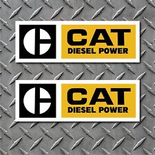 2x CAT Caterpillar Diesel Power Retro Vintage Vinyl Decal Sticker Truck Bumper picture