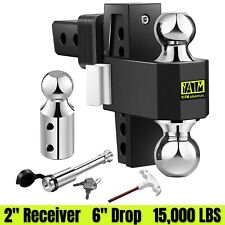 YATM Trailer Hitch Fits 2-Inch Receiver, 6-Inch Adjustable Drop Hitch, 15000LBS picture