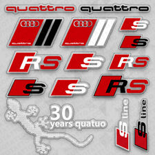 Audi Sport S Line RS Quattro Racing Car Suv Logo Sticker Vinyl 3D Decal Decor picture