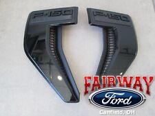 21 thru 24 Ford F-150 OEM Ford Black Appearance Package XLT Fender Emblems PAIR picture