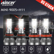 4X LED Headlight Bulbs Conversion Kit 9005 H11 High Low Beam Bright White 6500K picture