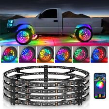 MICTUNING 17inch V1 RGB+IC Chasing Color Wheel Ring Lights Kit with APP Control picture