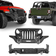 Grille Guard Front Bumper w/Wings Rear Bumpers Fit Jeep Gladiator JT 2020-2024 picture