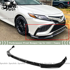 FITS 2021-24 TOYOTA CAMRY SE XSE PERFORMANCE STYLE GLOSSY BLACK FRONT BUMPER LIP picture