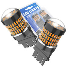 AUIMSOCO 3157 3757 LED Front Turn Signal Light Bulb Error Free Amber 3000K 2PCS picture